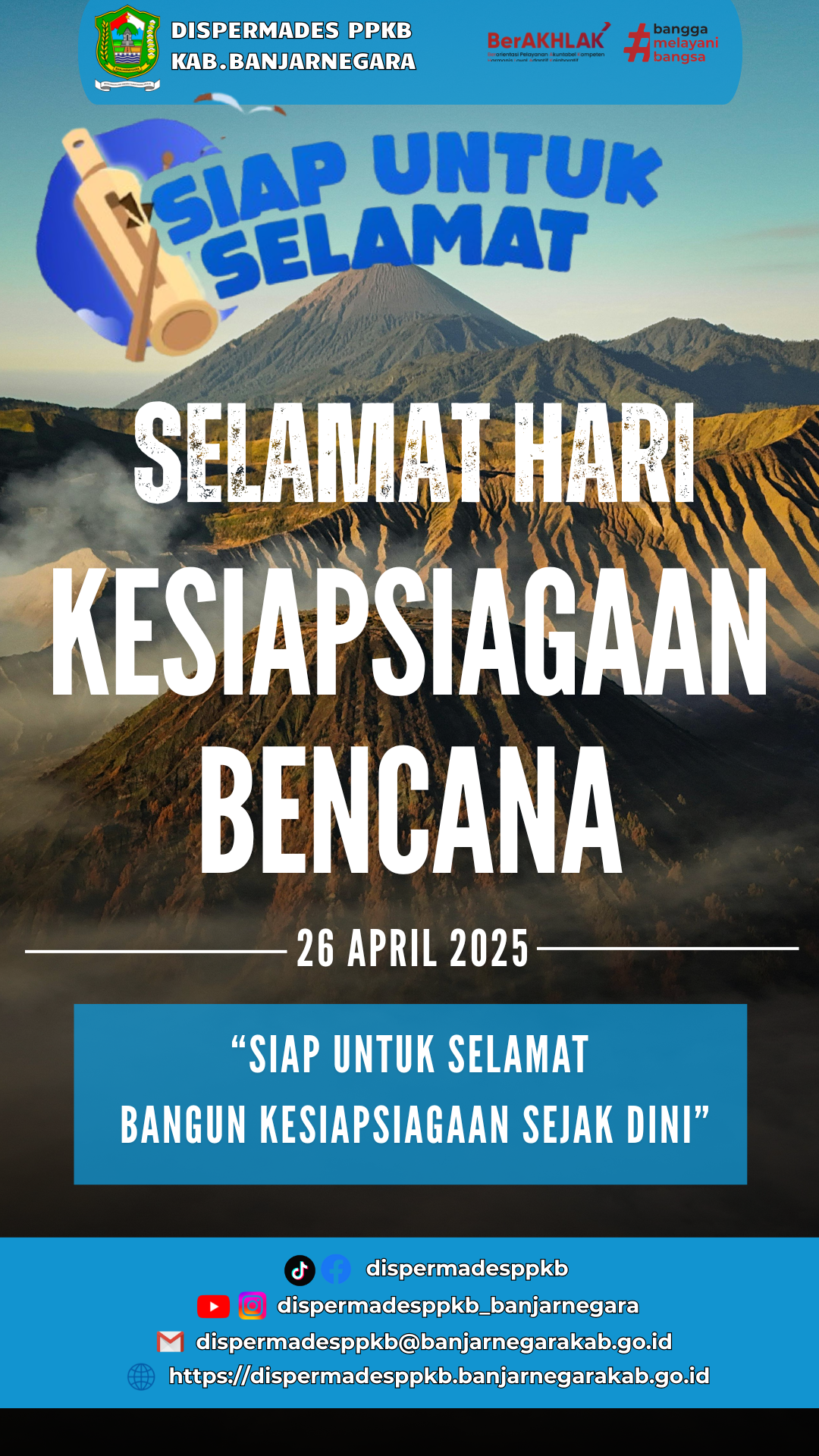 Dispermades PPKB Banjarnegara Peringati Hari Kesiapsiagaan Bencana 2025: Bangun Kesiapsiagaan Sejak Dini