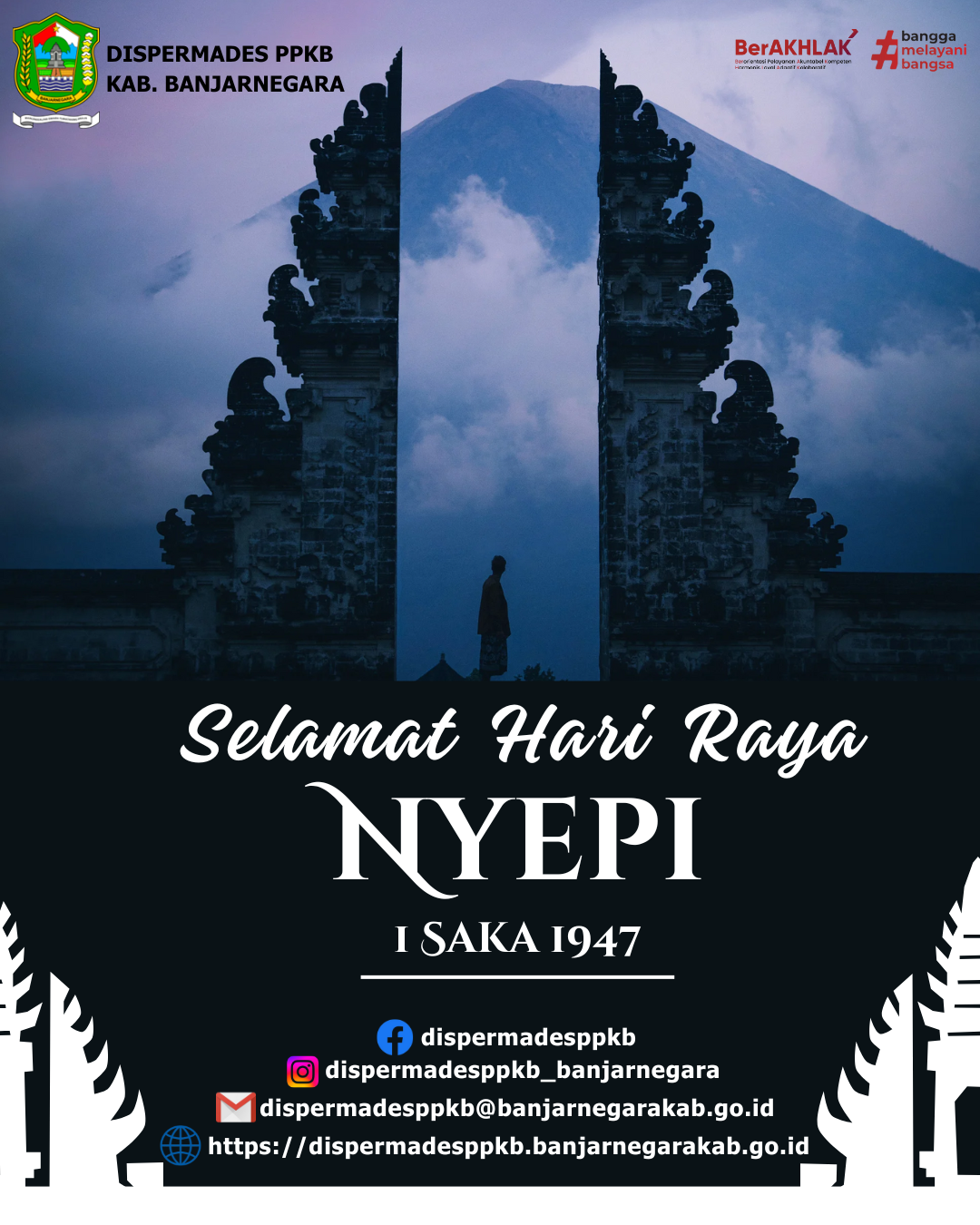 Dispermades PPKB Banjarnegara Mengucapkan Selamat Hari Suci Nyepi Tahun Baru Saka 1947