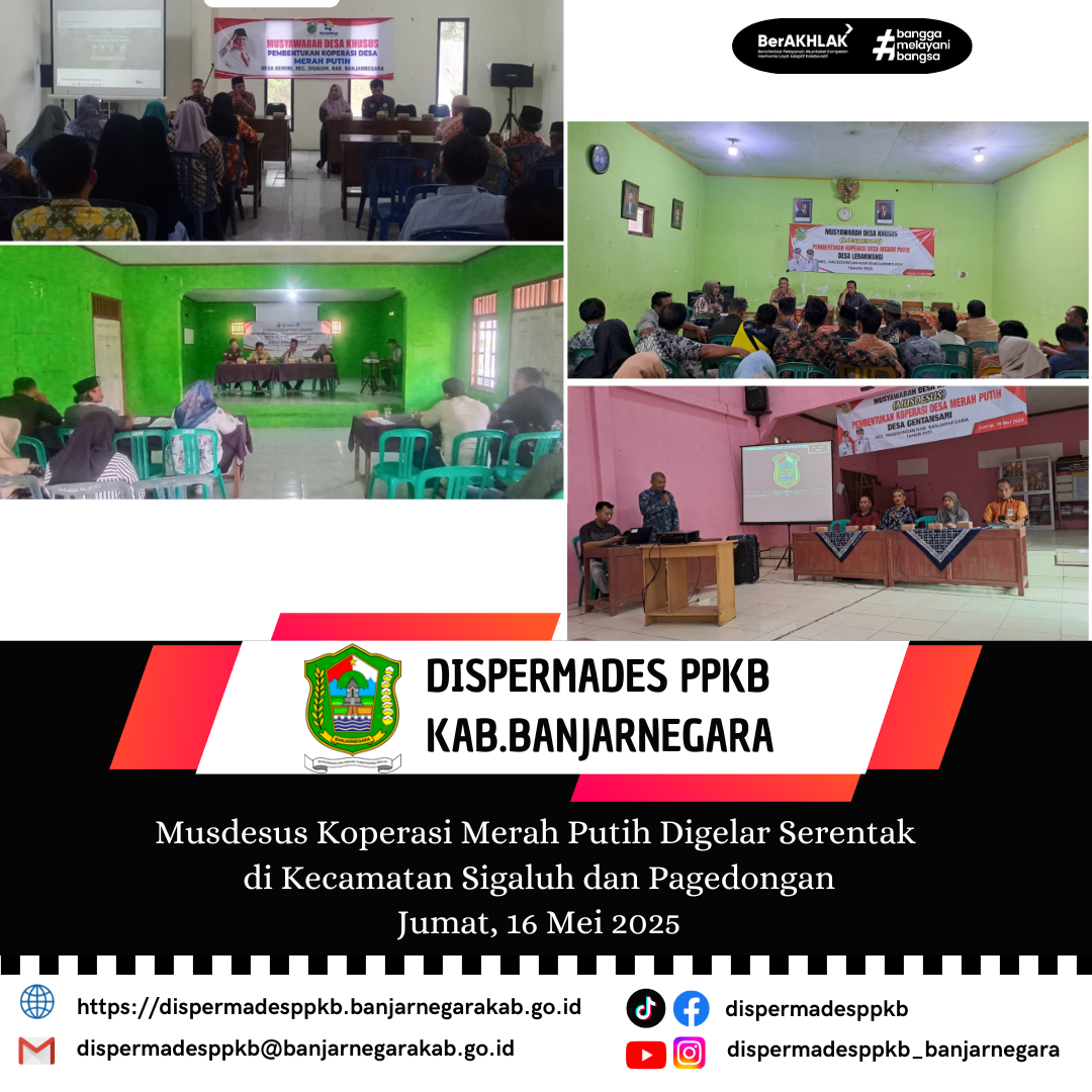 Percepatan Pembentukan Koperasi Merah Putih Digelar Serentak di Kecamatan Sigaluh dan Pagedongan